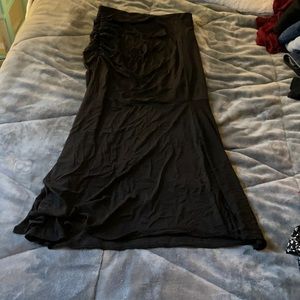 Size small long black flowing skirt